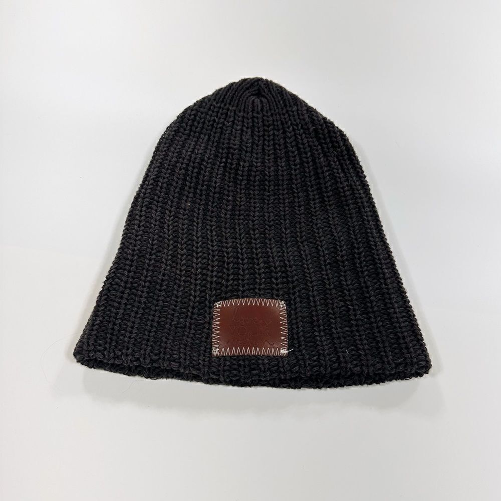 Love your melon dark grey knit beanie